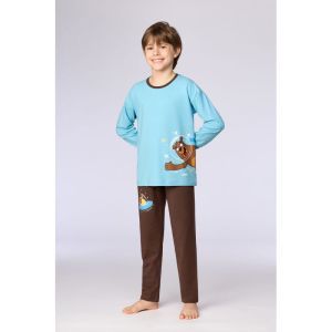 Jongenspyjama lange mouwen 824 blauw