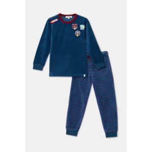 Jongenspyjama in velours 881 donkerblauw