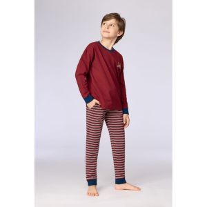 Jongenspyjama lange mouwen 471 bordeaux