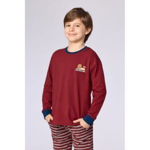 Jongenspyjama lange mouwen 471 bordeaux
