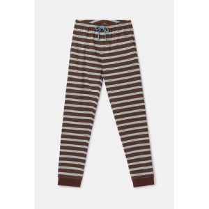 Herenpyjama lange mouwen 265 bruin