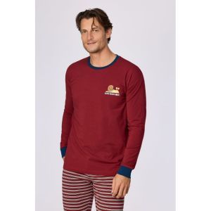 Herenpyjama lange mouwen 471 bordeaux