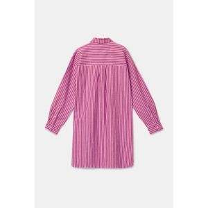 Slaapkleedje doorknoop 934 roze streep