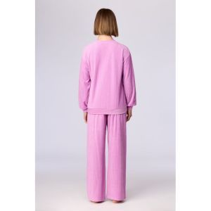 Damespyjama in velours 436 roze