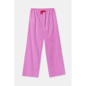 Damespyjama in velours 436 roze
