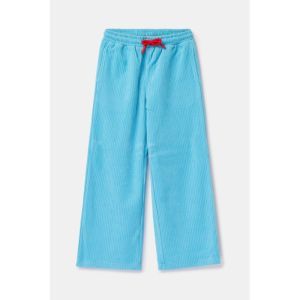 Meisjespyjama in ribvelours 824 blauw