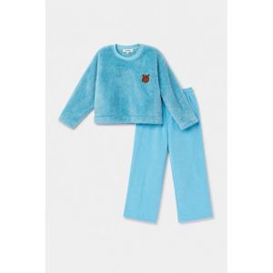 Meisjes sweater en broek 824 blauw