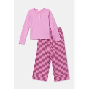 Meisjespyjama lange mouwen 436 roze
