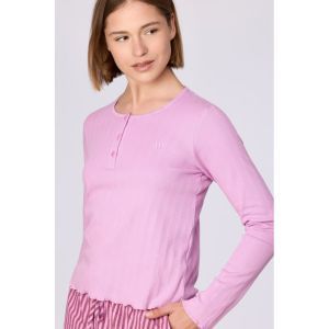 Damespyjama lange mouwen 436 roze