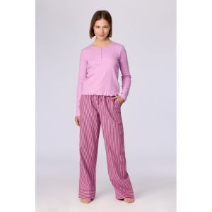 Damespyjama lange mouwen 436 roze