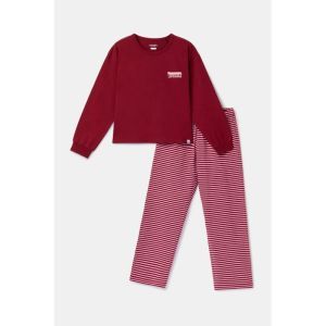 Meisjespyjama lange mouwen 471 bordeaux