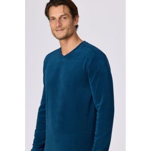 Herenpyjama lange mouwen 881 donkerblauw