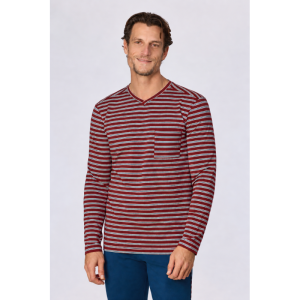 Herenpyjama lange mouwen 907 bordeaux st