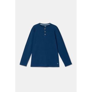 Herenpyjama lange mouwen 881 donkerblauw