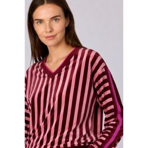 Dames homewear set 979 roze streep
