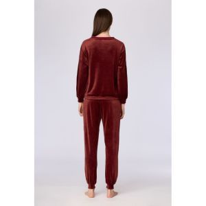 Dames homewear set 471 bordeaux