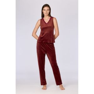 Dames homewear set met topje 471 bordeaux