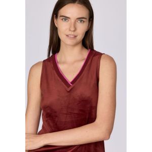 Dames homewear set met topje 471 bordeaux