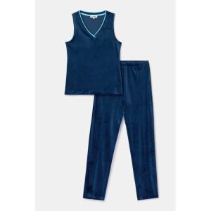 Dames homewear set met topje 881 donkerblauw