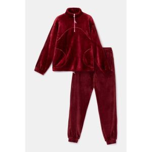 Dames homewear set 471 bordeaux