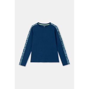 Damespyjama lange mouwen 881 donkerblauw