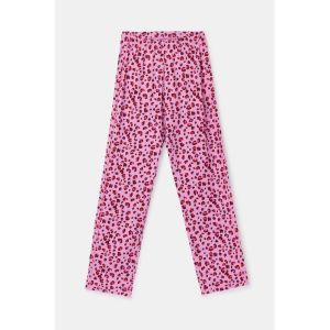 Damespyjama lange mouwen 977 roze rode l