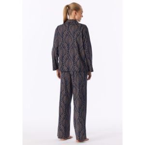 Damespyjama lange mouwen 861 deep sea bl