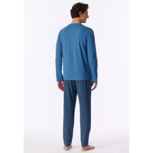 Herenpyjama lange mouwen 833 aqua