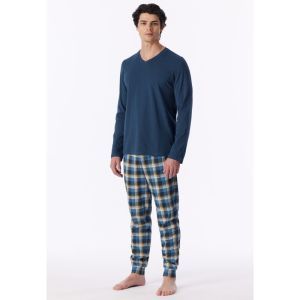 Herenpyjama lange mouwen 860 deep blue