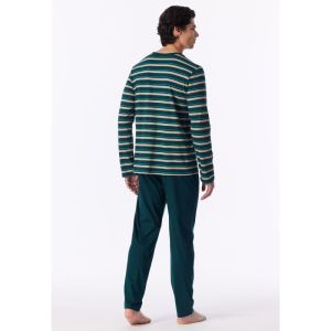 Herenpyjama lange mouwen 725 diep zeegro