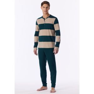 Herenpyjama lange mouwen 725 diep zeegro