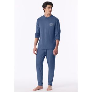 Herenpyjama lange mouwen 843 faded denim