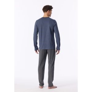 Herenpyjama lange mouwen 843 faded denim