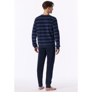 Herenpyjama in badstof 861 deep sea bl
